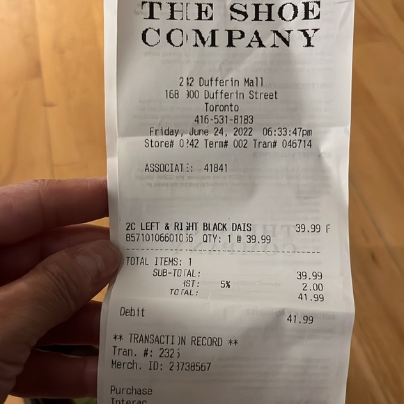 Left & Right girls ballet flats size 1 like new - Picture 3 of 3